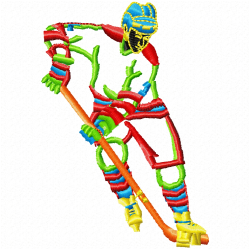 Hockey Embroidery Design 12